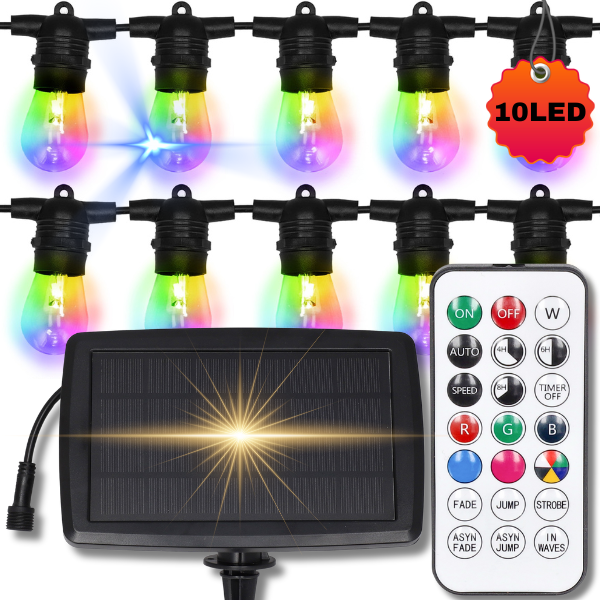 Grlanda solarna 10LED ogrodowa 10m lampki RGB kolorowa na balkon świetlna (9).png
