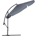 Szary parasol ogrodowy składany 350cm , na wysięgniku, regulacja wysokości + Pokrowiec