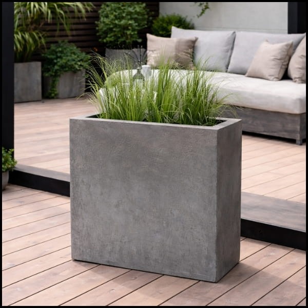 Donica 55x28x60 cm. imitacja betonu, corten z włókna szklanego, prostokątna STANDARD112.jpg