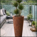 Donica Fi 33x59cm. beton corten z włókna szklanego, wysoki stożek CONE1  (5).jpg