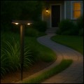 Lampa solarna 45cm,  2 LED do ogrodu wbijana dekoracja ogorodowa czujnik zmierzchu (3).jpg