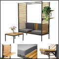 Pergola ogrodowa ławka+stolik z oparciem drewniana tarasowaparkowa do 240kg (5).jpg