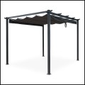 Pergola ogrodowa 3x4x2,4 m stalowa wodoodporna z 4 markizami bocznymi (1).jpg