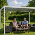Aluminiowa pergola ogrodowa 3x4m regulowany dach lamelowy tarasowa biała  (3).jpg