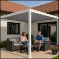 Aluminiowa pergola ogrodowa 3x4m regulowany dach lamelowy tarasowa biała  (4).jpg