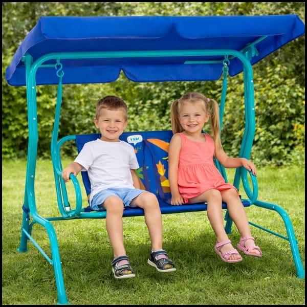 Zestaw mebli ogrodowych dla dzieci piknikowy huśtawka z daszkiem 120×110 cm (10).jpg