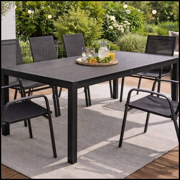 Stół ogrodowy 240x90x75 rozkładany stolik na taras balkon blat metal antracytowy (2).jpg