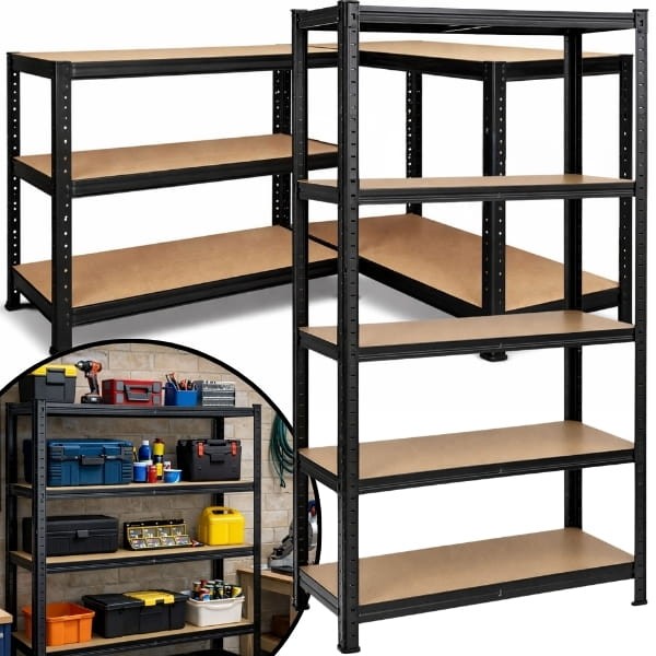 Czarny regał magazynowy 180x90x40cm metalowy ocynkowany i malowany 5 półek (13).jpg