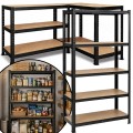 Czarny regał magazynowy 150x75x30cm metalowy ocynkowany i malowany 5 półek (2).jpg