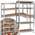 Srebrny regał magazynowy 180x90x40cm metalowy ocynkowany 5 półek (4).jpg