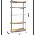 Srebrny regał magazynowy 180x90x40cm metalowy ocynkowany 5 półek (5).jpg