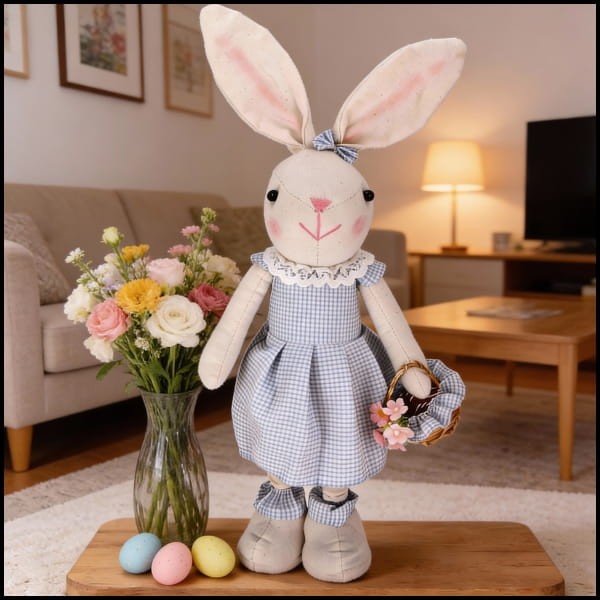 Zajączek figurka 50-70 cm zajączek wielkanocny ozdobna duży królik Wielkanoc (9).jpg