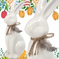 Biały zając ceramiczny wielkanocny królik figurka ozdoba 25 cm (1).jpg