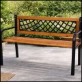 Ławka ogrodowa parkowa drewniana metalowa ławeczka 118x60cm do 180kg udźwigu (5).jpg