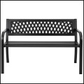 Ławka ogrodowa 119x56cm parkowa plastikowe oparcie metalowy stelaż  (1).jpg