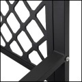 Czarna ławka ogrodowa 127x68cm parkowa metalowy stelaż do 180kg (6).jpg