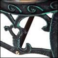 Czarna ozdobna ławka 126x53cm  ogrodowa parkowa metalowy stelaż do 180kg  (2).jpg