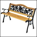 Czarna ozdobna ławka 126x53cm  ogrodowa parkowa metalowy stelaż do 180kg  (9).jpg