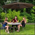 Brązowy parasol ogrodowy na wysięgniku okrągły uchylny śr. 300 cm 8 żerdzi (4).jpg