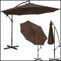 Brązowy parasol ogrodowy na wysięgniku okrągły uchylny śr. 300 cm 8 żerdzi (11).jpg