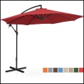 Bordowy parasol ogrodowy na wysięgniku okrągły uchylny śr. 300 cm 8 żerdzi  (7).jpg
