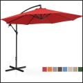 Czerwony parasol ogrodowy na wysięgniku okrągły uchylny śr. 300 cm 8 żerdzi   (3).jpg