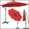 Czerwony parasol ogrodowy na wysięgniku okrągły uchylny śr. 300 cm 8 żerdzi   (8).jpg
