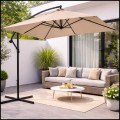 Kremowy parasol ogrodowy na wysięgniku kwadratowy 250x250cm stalowy 8 żerdzi  (9).jpg