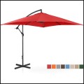 Czerwony parasol ogrodowy na wysięgniku kwadratowy 250x250cm stalowy 8 żerdzi   (1).jpg