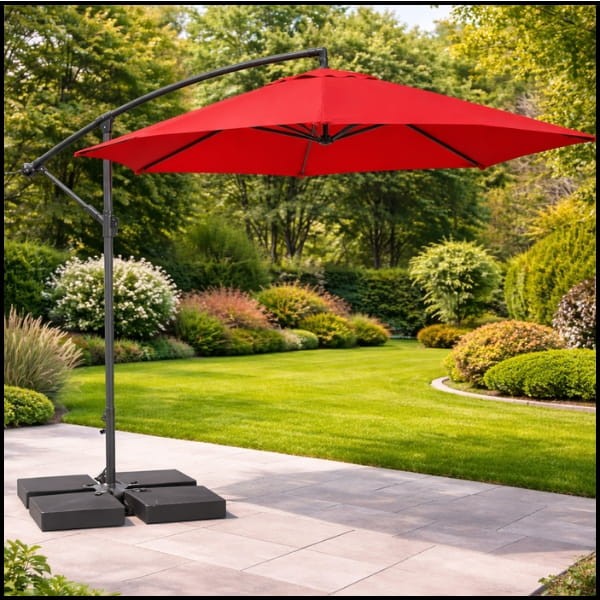 Czerwony parasol ogrodowy na wysięgniku kwadratowy 250x250cm stalowy 8 żerdzi   (9).jpg