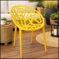 Żółte krzesło ogrodowe balkonowe do wnętrz taras plastikowe fotel ALBERO (9).jpg