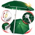 Zielony parasol ogrodowy plażowy na balkon taras łamany z falbaną 240 cm  (6).jpg