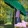 Zielony parasol ogrodowy plażowy na balkon taras łamany z falbaną 240 cm  (8).jpg