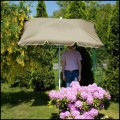 Beżowy parasol balkonowy, 200x130cm prostokątny,  łamany, ogrodowy,
