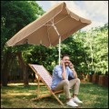 Beżowy parasol balkonowy, 200x130cm prostokątny,  łamany, ogrodowy,