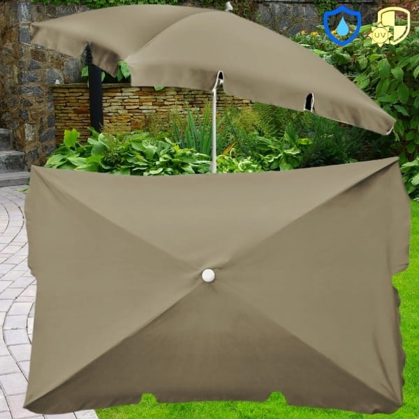 Beżowy parasol balkonowy, 200x130cm prostokątny,  łamany, ogrodowy,