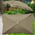 Beżowy parasol balkonowy, 200x130cm prostokątny,  łamany, ogrodowy,