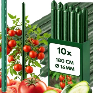 Grube tyczki  180cm 10 szt do roślin pnących paliki do pomidorów do kwiatów 16mm 