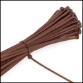 Brązowe opaski zaciskowe 2,5x200mm, 100 szt. opaski kablowe trytytki  (2).jpg