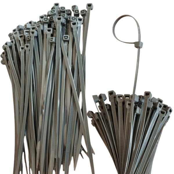 Szaregrafitowe opaski zaciskowe 2,5x200mm, 100 szt. opaski kablowe trytytki  (6).jpg