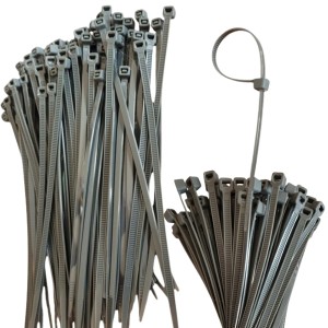 Szare/grafitowe opaski zaciskowe 2,5x200mm, 100 szt. opaski kablowe trytytki 