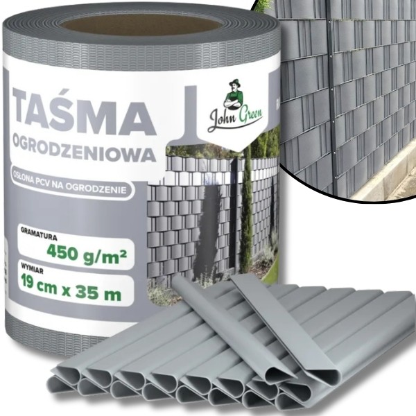 Taśma ogrodzeniowa 19cmx35mb osłona na ogrodzenie panelowe , szara (1).jpg