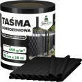 Taśma ogrodzeniowa 19cmx35mb osłona na ogrodzenie panelowe , czarna