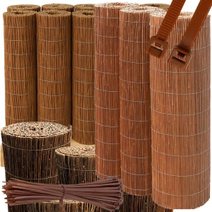 Mata wiklinowa 150x500 cm maty wiklinowe naturalna gęsta osłona 100x opaski