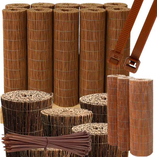 Mata wiklinowa 90x500 cm maty wiklinowe naturalna gęsta osłona 100x opaski .png