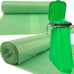 15x zielone worki na odpady śmieci grube 80 mikr. wytrzymałe rolka 120L 