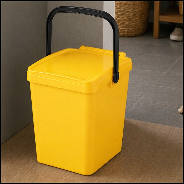 Żółty kosz 21 L pojemnik do segregowania sortowania odpadków (9).jpg