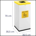 Kosz do segregacji 60L odpady na metal i plastik stalowy 30.5x30.5x70cm  (2).jpg
