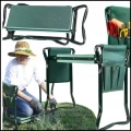 Zielony stołek ogrodowy, klecznik  z gąbką, taboret, ławka , składany (5).jpg
