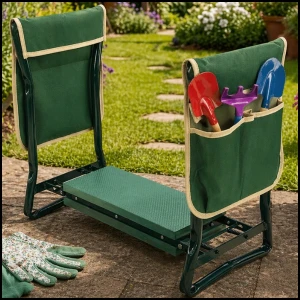 Stołek ogrodowy, klecznik  z gąbką, taboret, ławka , składany, regulacja wysokości
